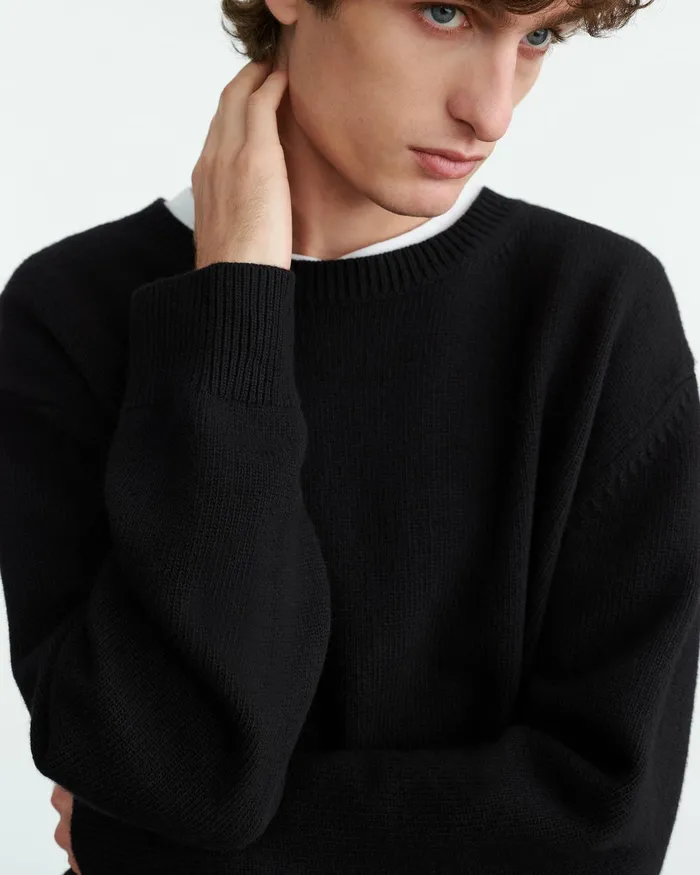 MADDOX SWEATER Black Men Nili Lotan Sweaters