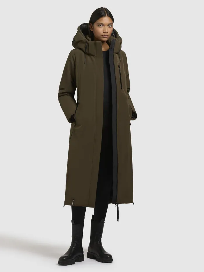 Mantel LOFI2 Dunkeloliv Dunkeloliv Women Parkas KHUJO