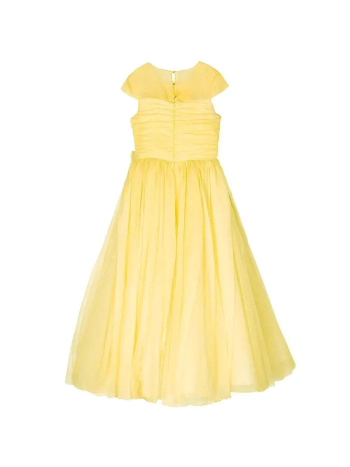 Marchesa Gowns FlowerEmbellished Crepe Gown Yellow 8211 Kids Marchesa Gowns FlowerEmbellished Crepe Gown Yellow 8211 Kids