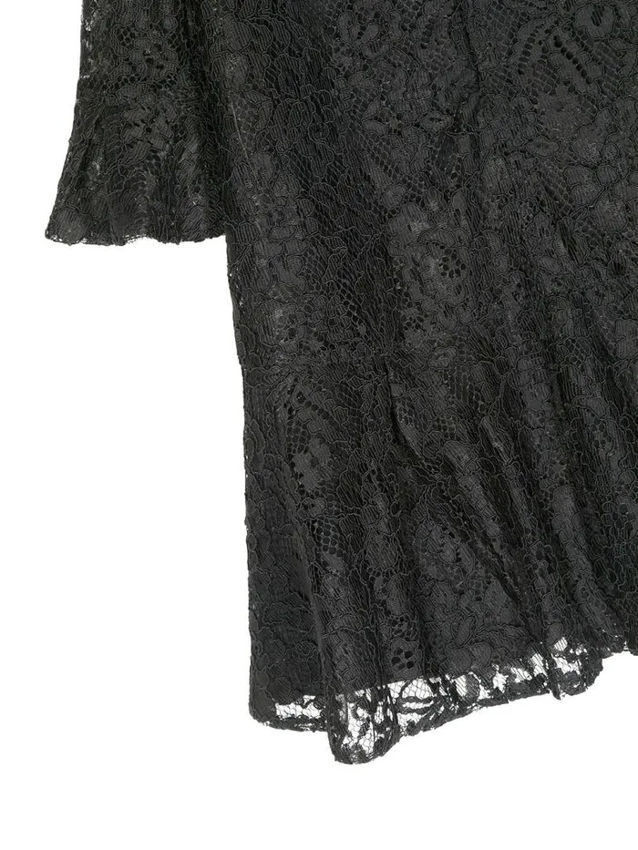 Marchesa Midi Dresses VolantEmbroidered Lace Dress Black 8211 Kids Marchesa Midi Dresses VolantEmbroidered Lace Dress Black 8211 Kids