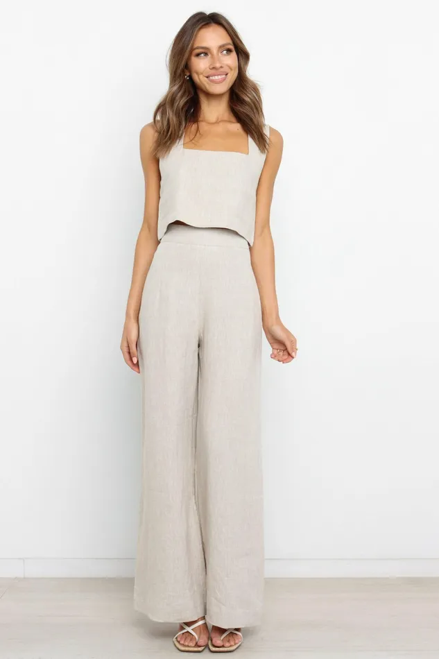 Matching Sets Petal and Pup Women Devlin Pant Beige