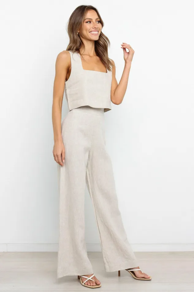 Matching Sets Petal and Pup Women Devlin Pant Beige