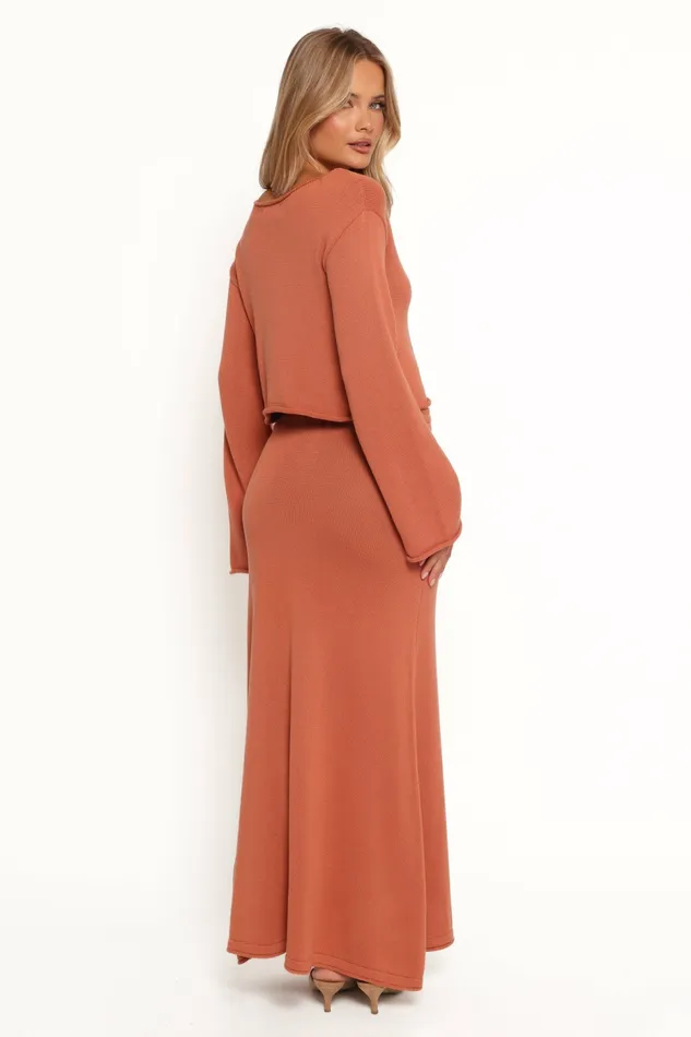 Matching Sets Petal and Pup Women Rooney Knit Skirt Cinnamon