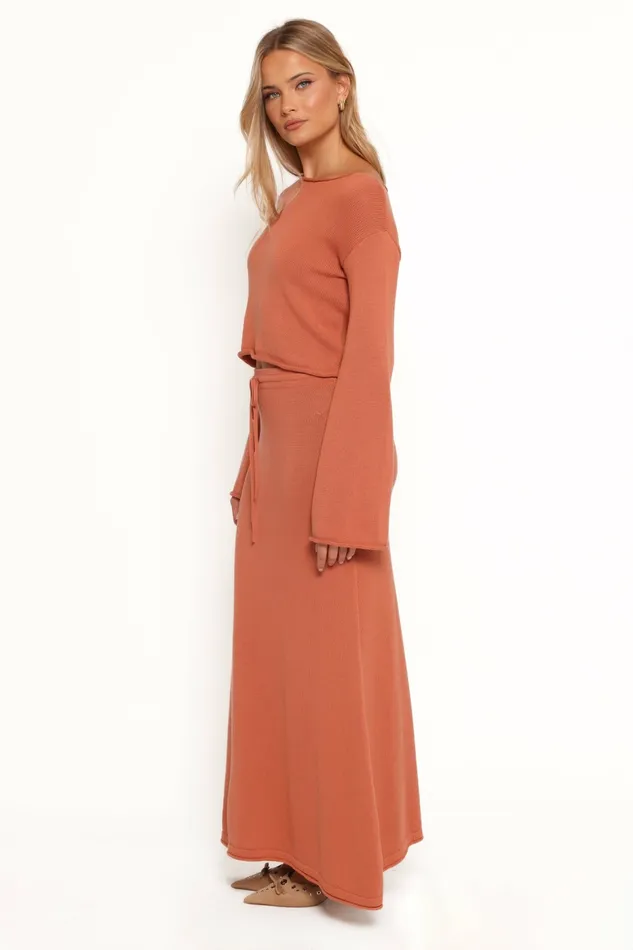 Matching Sets Petal and Pup Women Rooney Knit Skirt Cinnamon