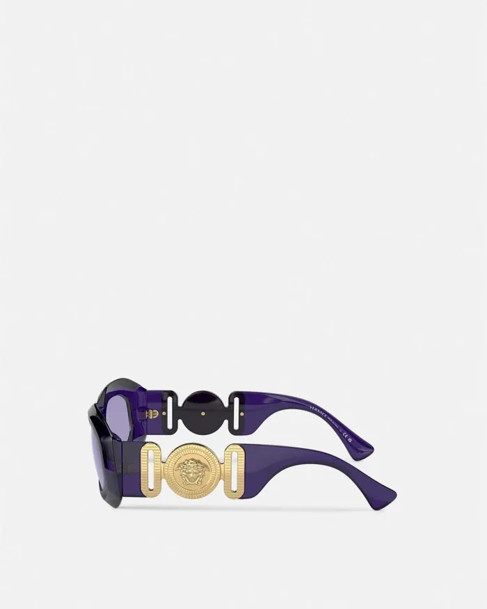 Maxi Medusa Biggie Sunglasses Purple WomenMen Versace Sunglasses
