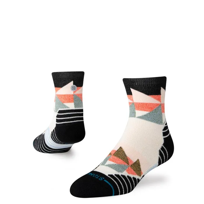 Medium Performance Wool Quarter Socks Tri 8211 Black MenWomen Stance Quarter