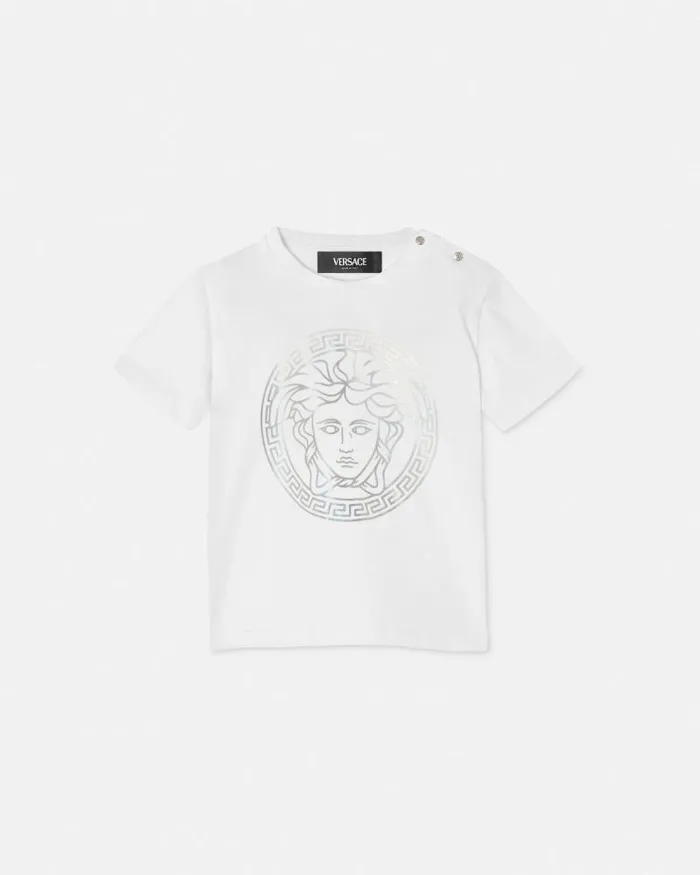 Medusa Baby TShirt Whitesilver Children Versace Clothing