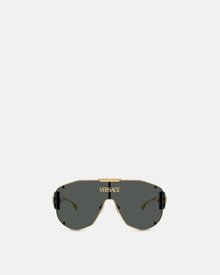 Medusa Geometric Sunglasses Blackgold Men Versace Sunglasses