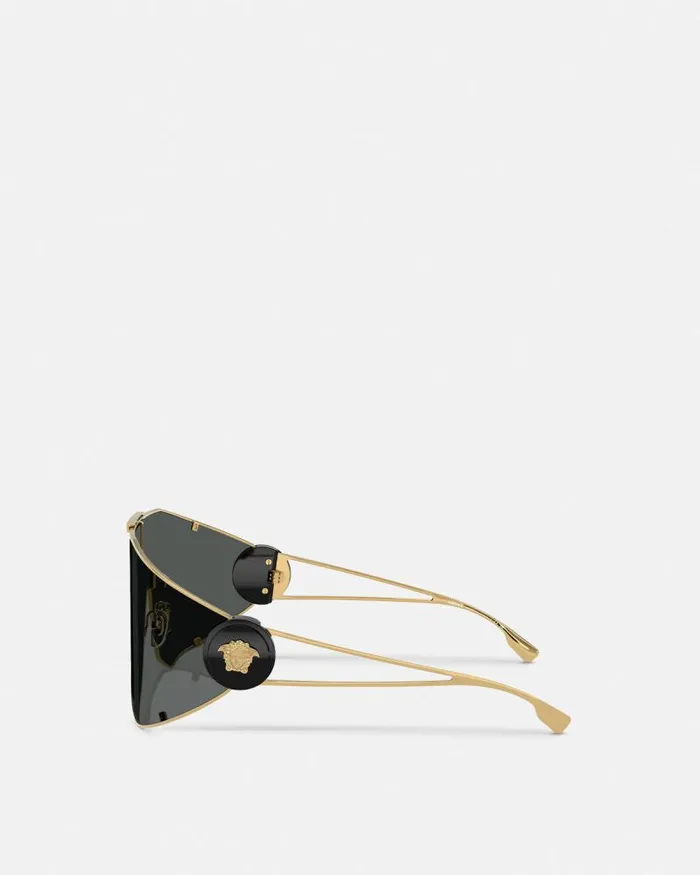Medusa Geometric Sunglasses Blackgold Men Versace Sunglasses