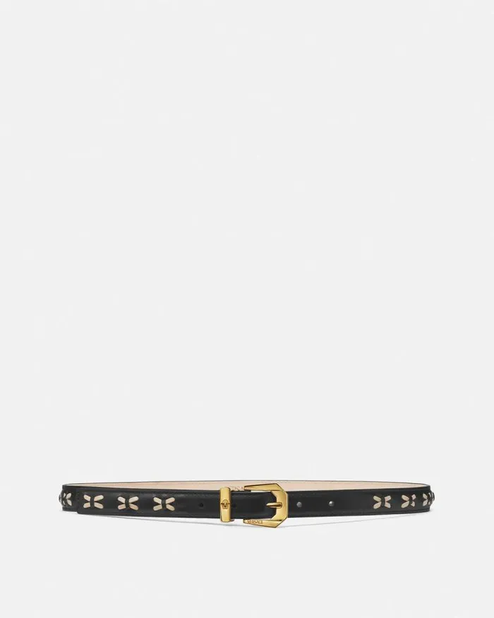 Medusa Heritage Leather Belt 2 Cm Blackgold Women Versace Belts