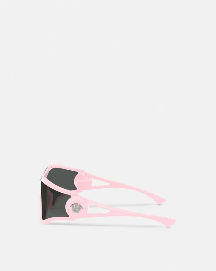 Medusa Medallion Shield Sunglasses Pink WomenMen Versace Sunglasses
