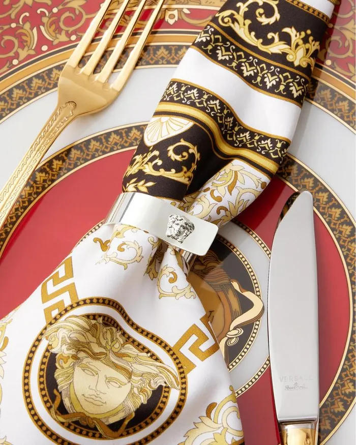 Medusa Napkin Ring Silver Home and Lifestyle Versace Accessories