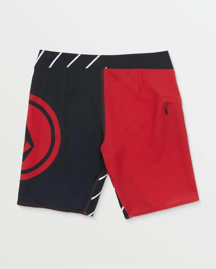 Mega Circle ModTech Trunks 8211 Ribbon Red Mens Volcom Boardshorts and Trunks