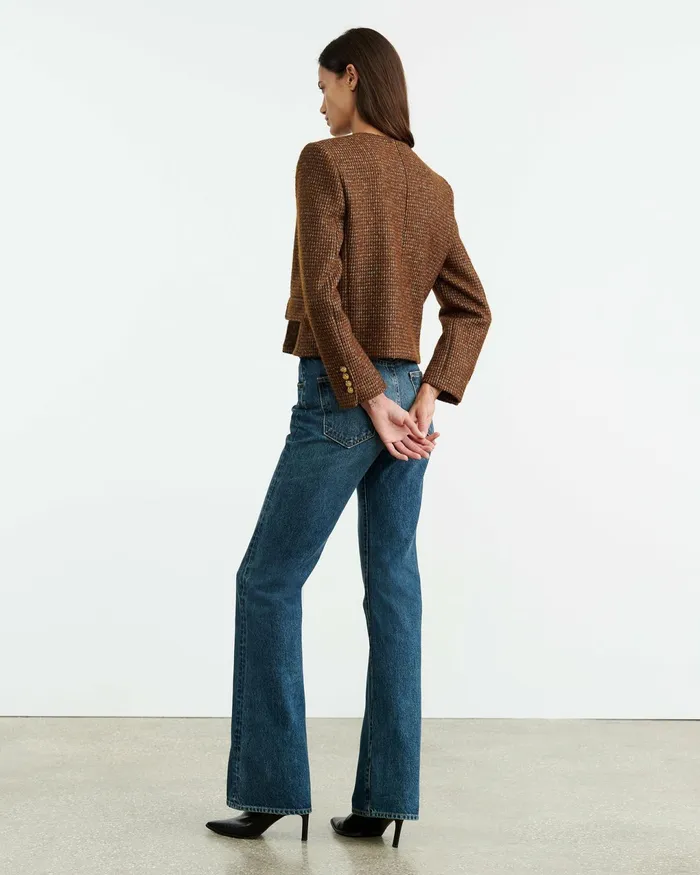 MELANIE JACKET Saddle Check Women Nili Lotan Jackets and Blazers