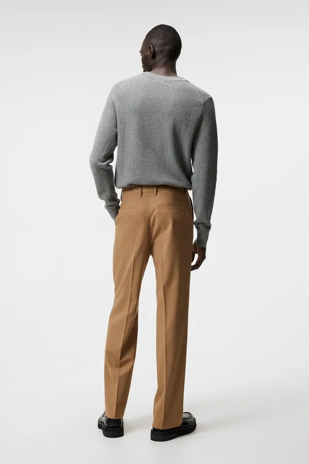 Men Arthur Knit Org Cotton Light Grey Melange JLindeberg Knitwear Men Arthur Knit Org Cotton Light Grey Melange JLindeberg Knitwear