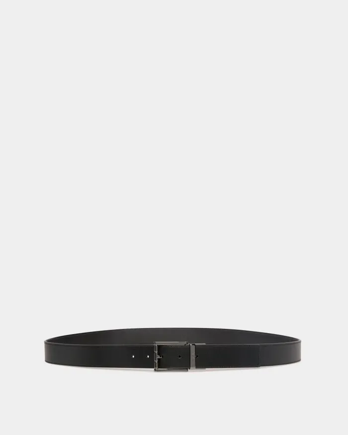 Men Bally Belts Astory 35mm Reversible And Adjustable Belt In Black Leather Black