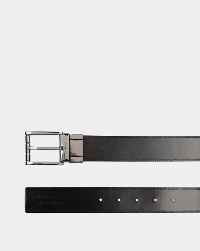 Men Bally Belts Astory 35mm Reversible And Adjustable Belt In Black Leather Black Men Bally Belts Astory 35mm Reversible And Adjustable Belt In Black Leather Black