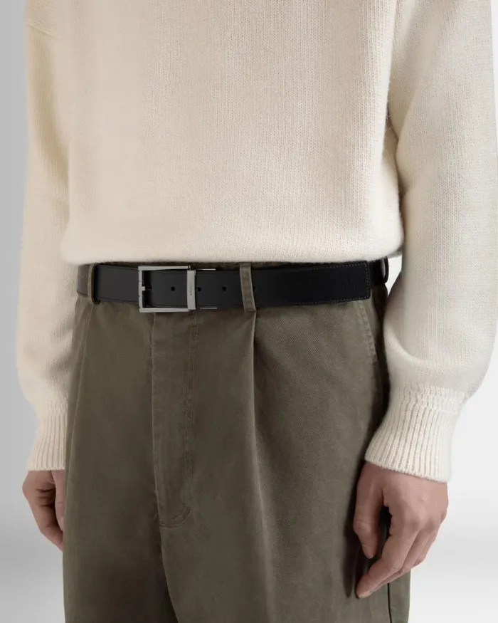 Men Bally Belts Astory 35mm Reversible And Adjustable Belt In Black Leather Black Men Bally Belts Astory 35mm Reversible And Adjustable Belt In Black Leather Black