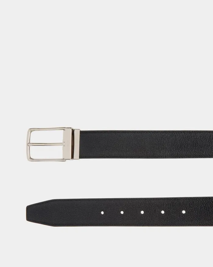 Men Bally Belts Ketter 35mm Reversible And Adjustable Belt In Navy Blue Leather Blue Men Bally Belts Ketter 35mm Reversible And Adjustable Belt In Navy Blue Leather Blue