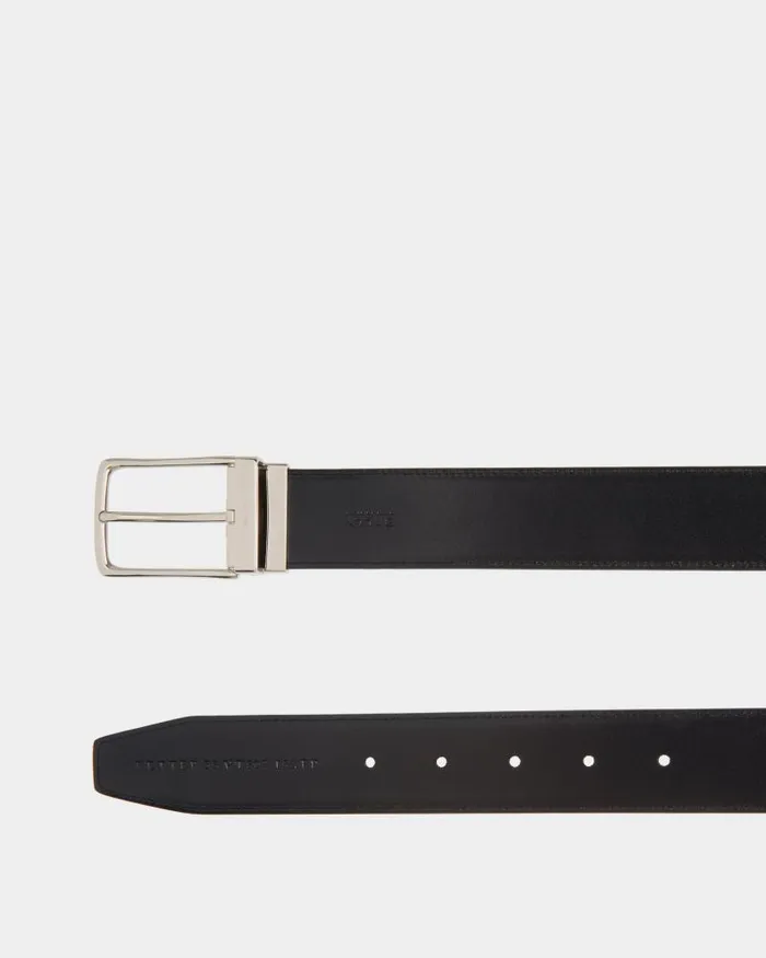 Men Bally Belts Ketter 35mm Reversible And Adjustable Belt In Navy Blue Leather Blue Men Bally Belts Ketter 35mm Reversible And Adjustable Belt In Navy Blue Leather Blue