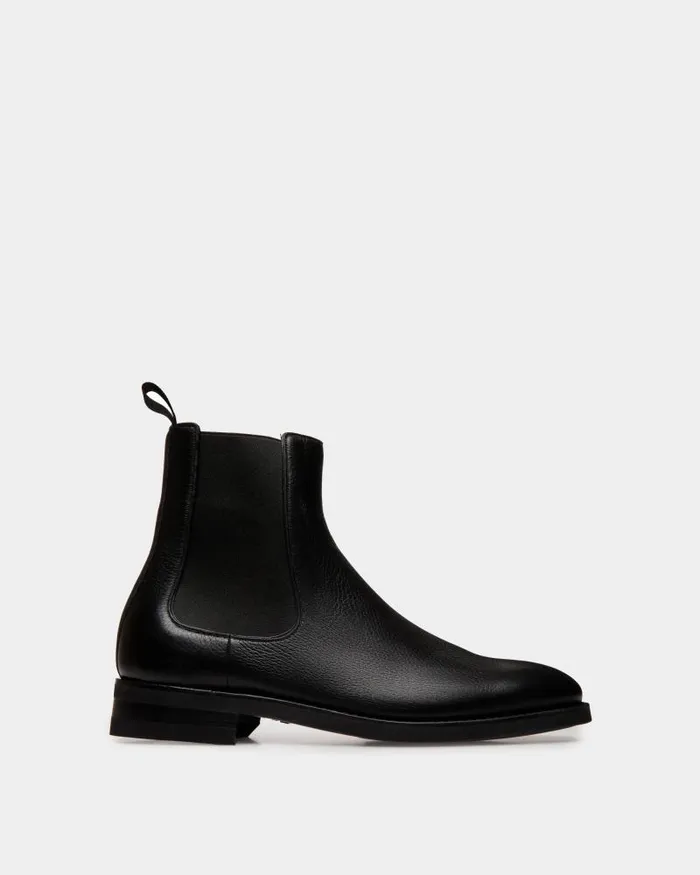 Men Bally Boots and Ankle Boots Scribe Un Bootie In Black Deer Leather Black