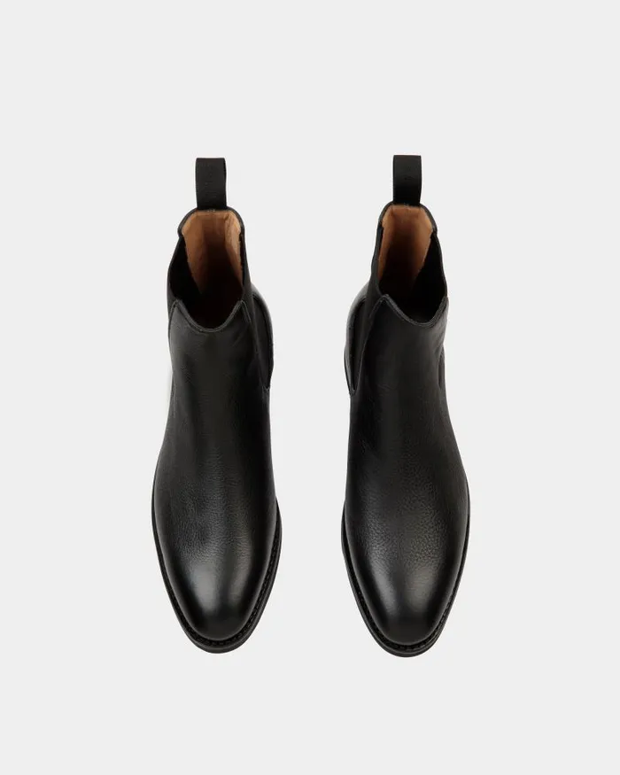 Men Bally Boots and Ankle Boots Scribe Un Bootie In Black Deer Leather Black Men Bally Boots and Ankle Boots Scribe Un Bootie In Black Deer Leather Black