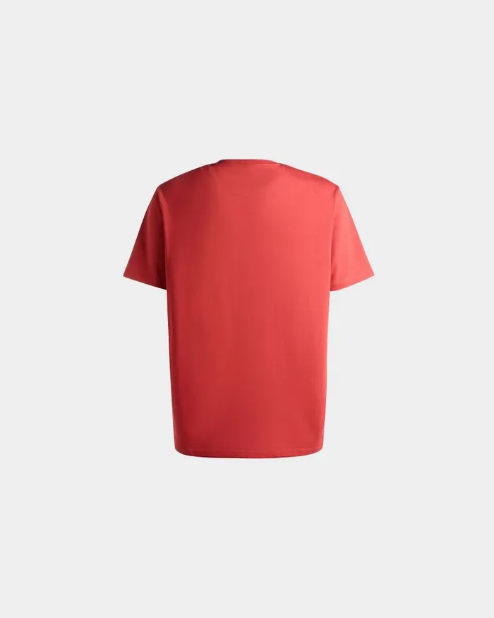 Men Bally Shirts and TShirts TShirt With Bally Crest Logo In Red Cotton Red Men Bally Shirts and TShirts TShirt With Bally Crest Logo In Red Cotton Red
