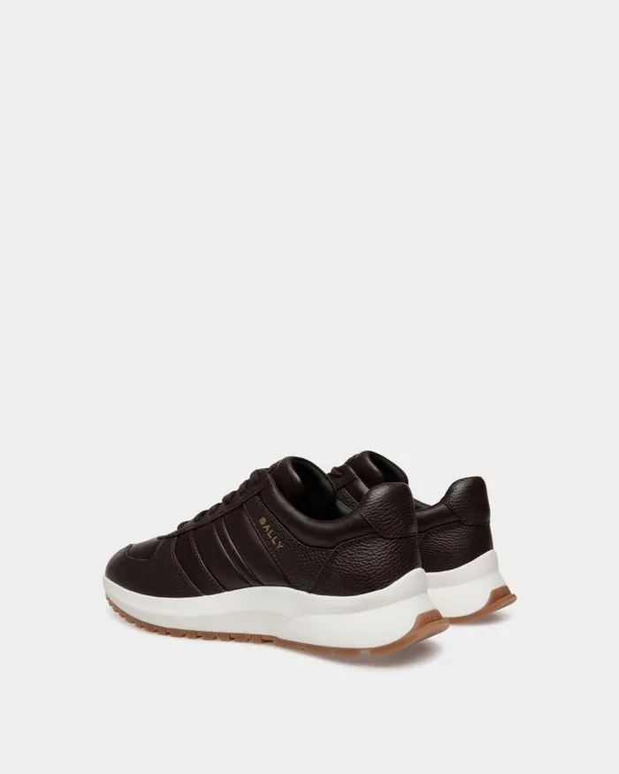 Men Bally Sneakers Outline Sneaker In Ebano Grained Leather Brown Men Bally Sneakers Outline Sneaker In Ebano Grained Leather Brown