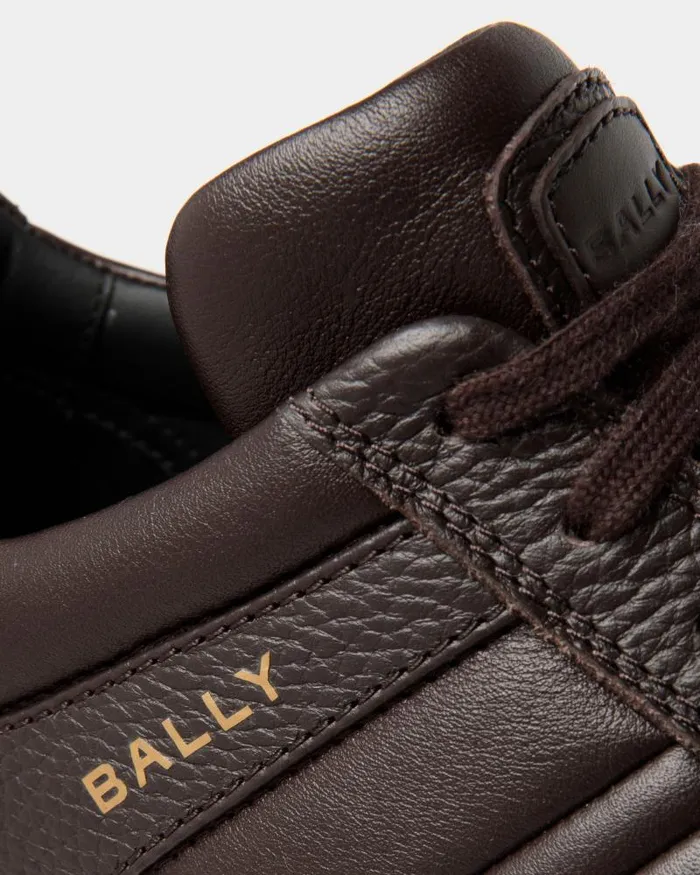 Men Bally Sneakers Outline Sneaker In Ebano Grained Leather Brown Men Bally Sneakers Outline Sneaker In Ebano Grained Leather Brown