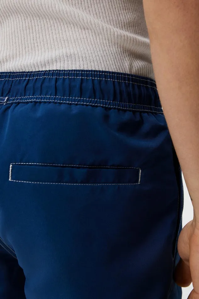 Men Banks Solid Swim Trunks Estate Blue JLindeberg Swim Shorts Men Banks Solid Swim Trunks Estate Blue JLindeberg Swim Shorts