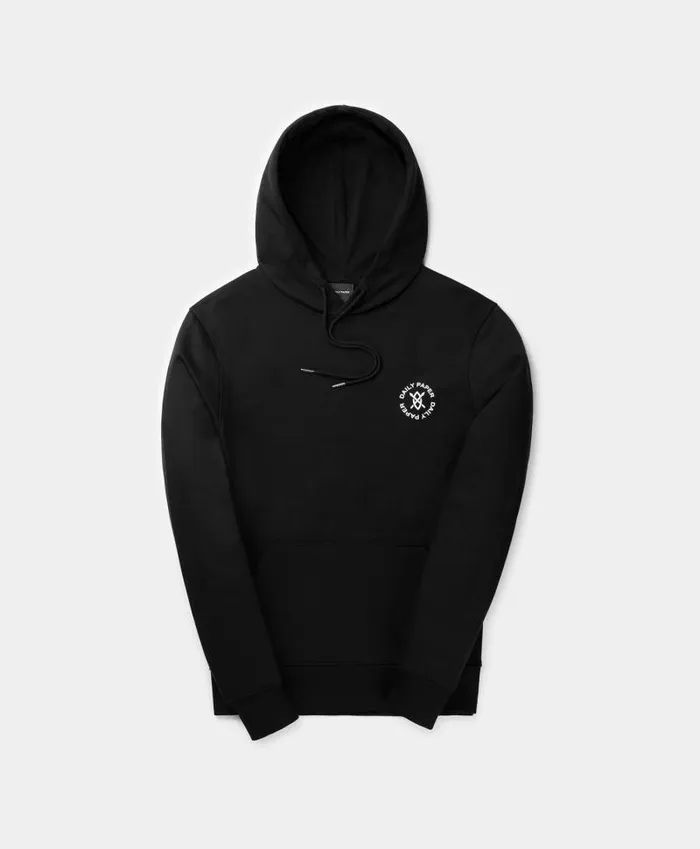 Men Black Circle Hoody Daily Paper Hoodies and Sweaters