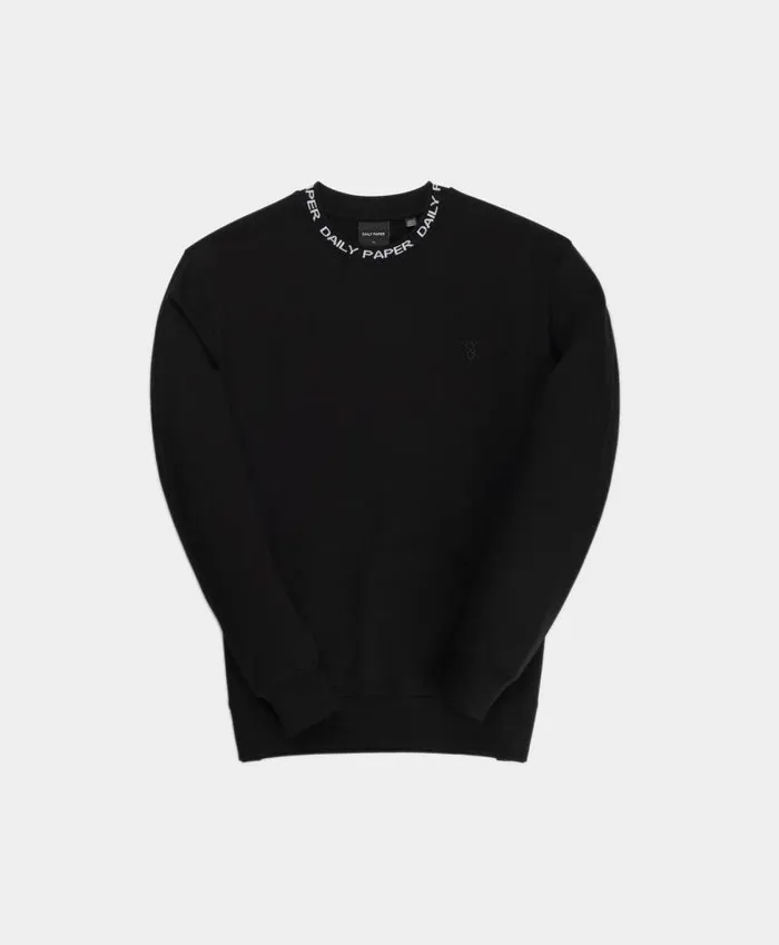 Men Black Erib Sweater Daily Paper Hoodies and Sweaters