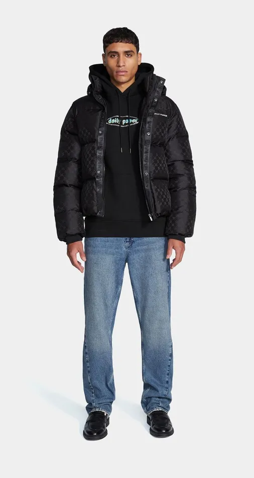 Men Black Hopuff Monogram Jacket Daily Paper Jackets Men Black Hopuff Monogram Jacket Daily Paper Jackets