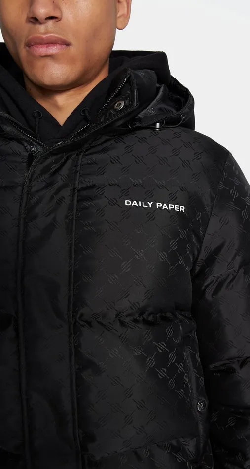 Men Black Hopuff Monogram Jacket Daily Paper Jackets Men Black Hopuff Monogram Jacket Daily Paper Jackets