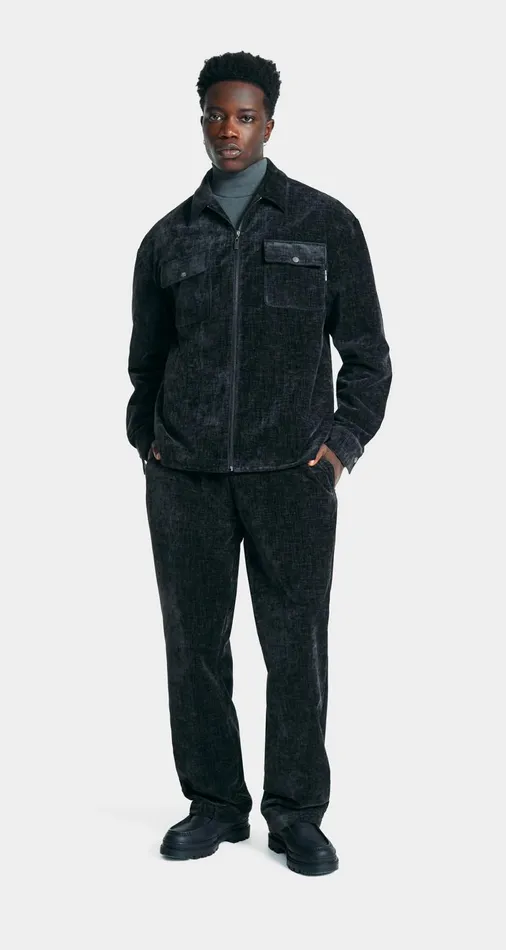 Men Black Zuri Velvet Pants Daily Paper Pants Men Black Zuri Velvet Pants Daily Paper Pants