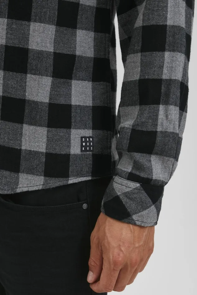 Men Blend Shirts Long Sleeved Shirt Stone Mix