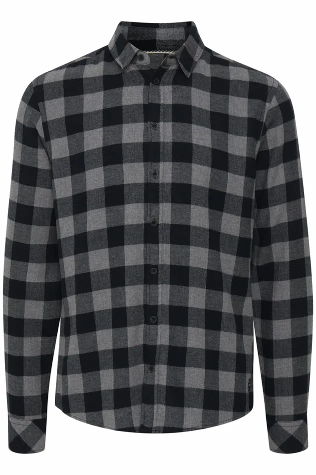 Men Blend Shirts Long Sleeved Shirt Stone Mix