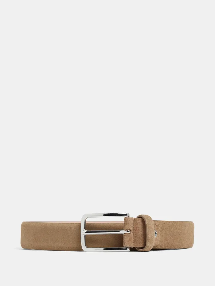 Men Bobby Suede Belt Tiger Brown JLindeberg Belts
