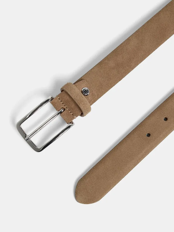 Men Bobby Suede Belt Tiger Brown JLindeberg Belts Men Bobby Suede Belt Tiger Brown JLindeberg Belts