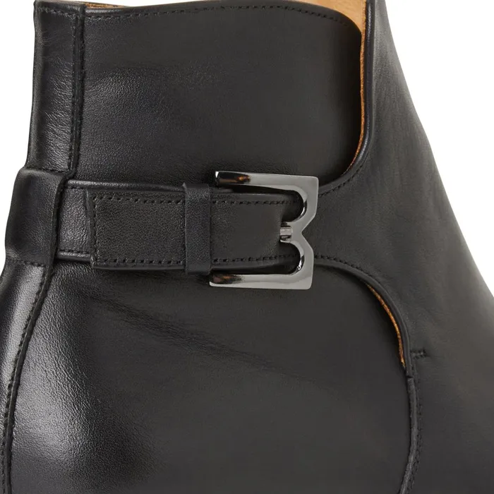 Men Boots Bruno Magli Rubino Leather Side Zip Boot Black