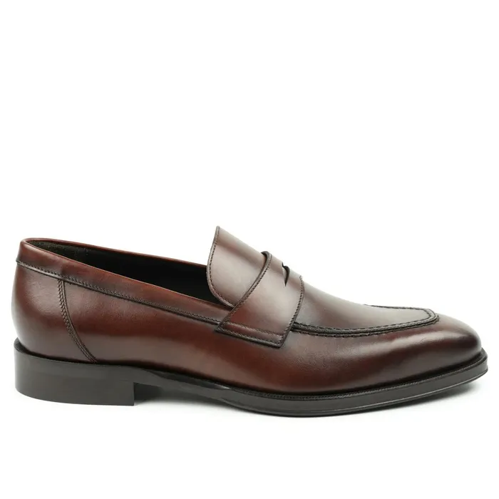 Men Casual Shoes Bruno Magli Nathan Penny Loafer 8211 Rust