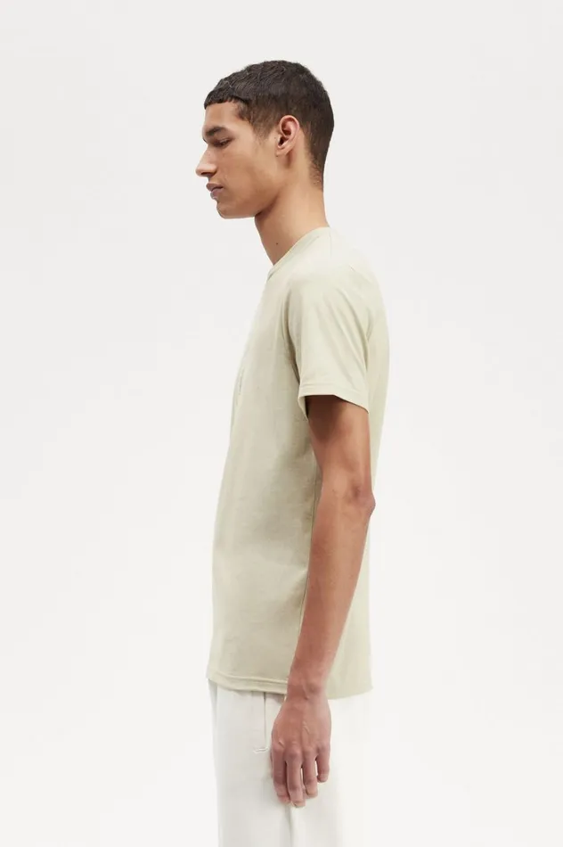 Men Circle Branding TShirt Light Oyster Fred Perry TShirts