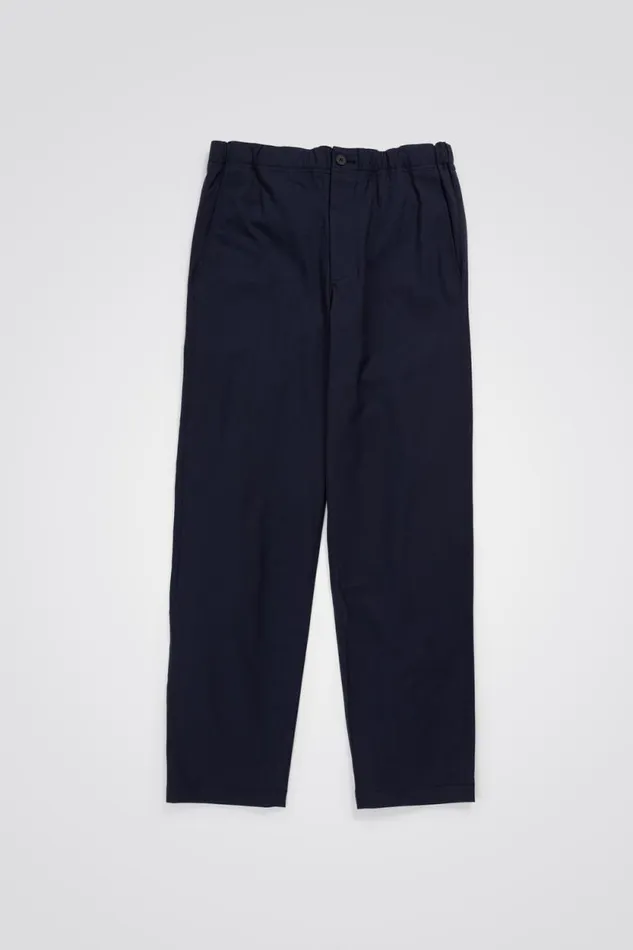 Men Ezra Relaxed Solotex Twill Trouser Dark Navy Norse Projects Trousers