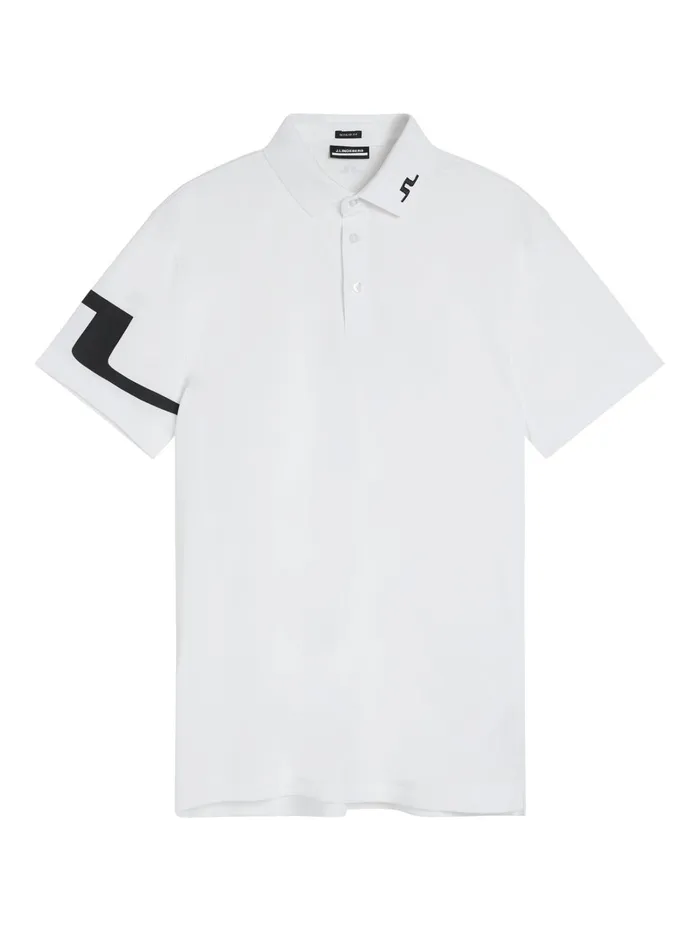 Men Heath Regular Fit Golf Polo White JLindeberg Polo Shirts