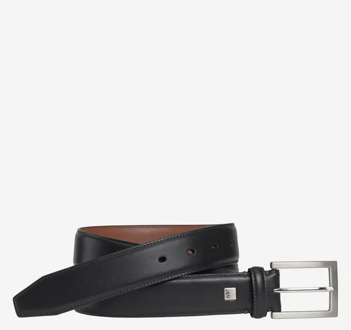 Men Johnston and Murphy Belts Johnston and Murphy Dress Belt Black