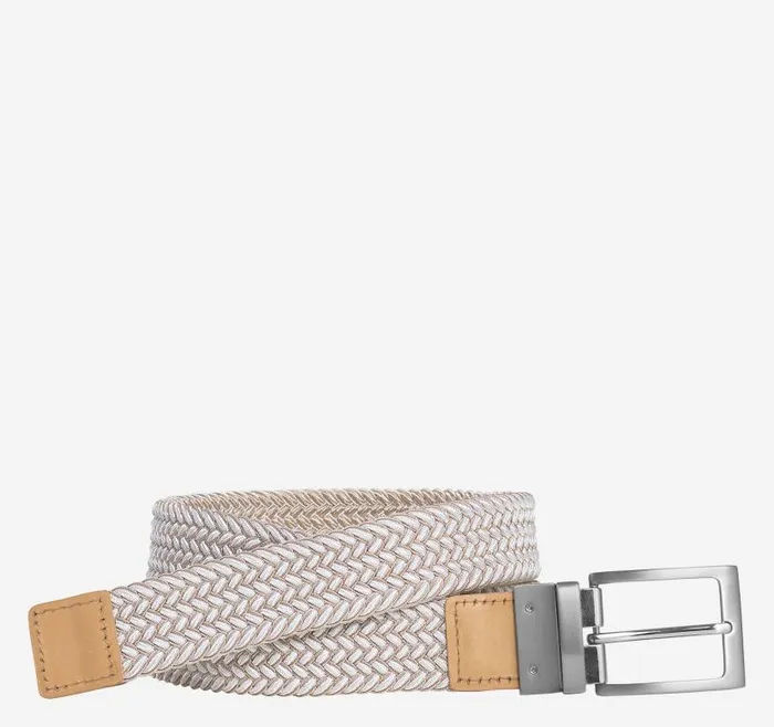 Men Johnston and Murphy Belts Reversible StretchWoven Belt Dark Taupewhite Men Johnston and Murphy Belts Reversible StretchWoven Belt Dark Taupewhite