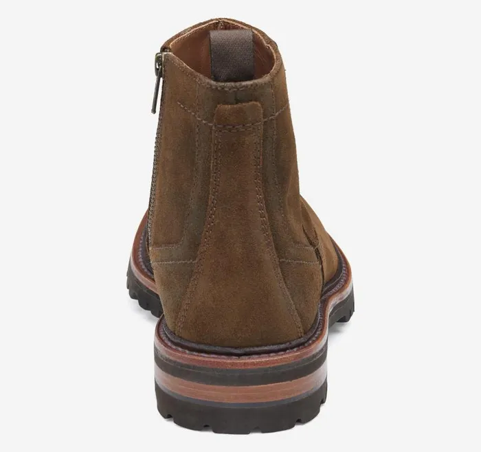 Men Johnston and Murphy Boots Dudley Lug Zip Boot Brown Waxed English Suede Men Johnston and Murphy Boots Dudley Lug Zip Boot Brown Waxed English Suede