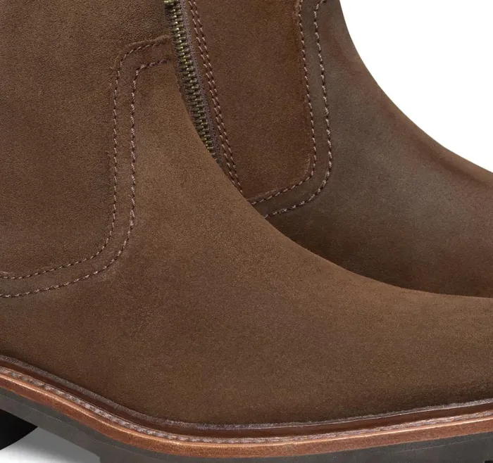 Men Johnston and Murphy Boots Dudley Lug Zip Boot Brown Waxed English Suede Men Johnston and Murphy Boots Dudley Lug Zip Boot Brown Waxed English Suede