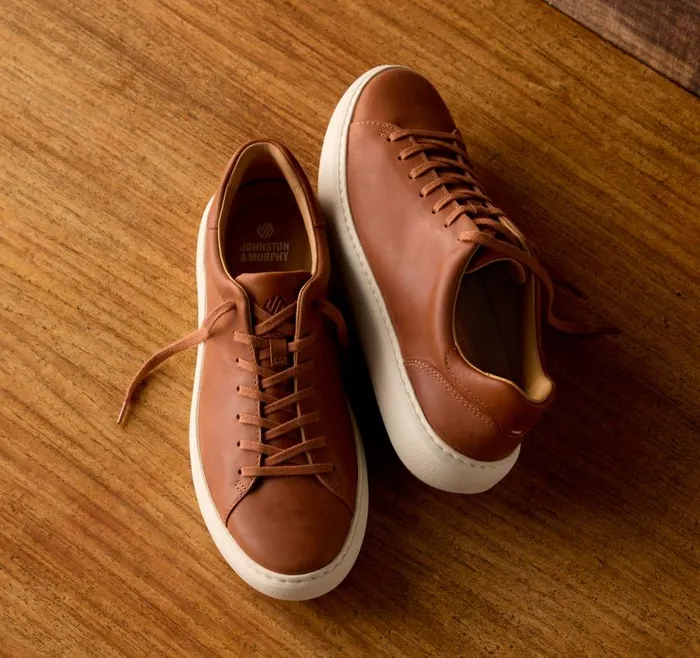 Men Johnston and Murphy LaceUps Anders LaceToToe Tan Full Grain Men Johnston and Murphy LaceUps Anders LaceToToe Tan Full Grain