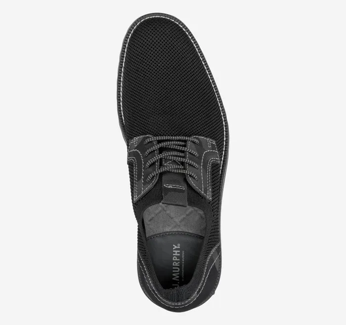 Men Johnston and Murphy LaceUps Duncan Knit Plain Toe Black Knitcamoembossed Leather Men Johnston and Murphy LaceUps Duncan Knit Plain Toe Black Knitcamoembossed Leather